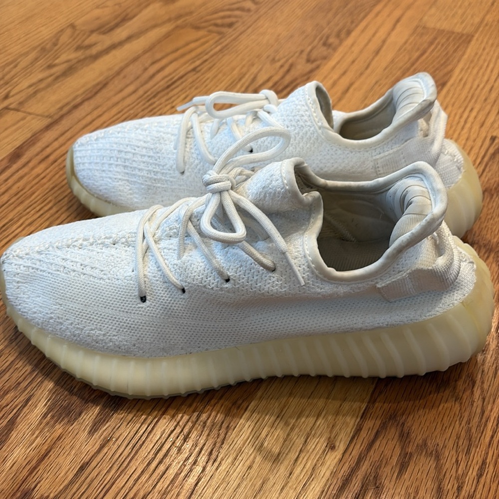 Yeezy Cream and White Athletic Shoes